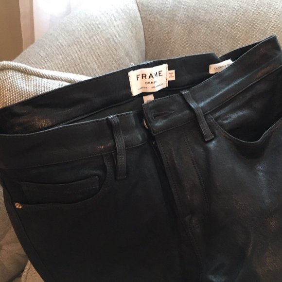 Frame Leather "Le Skinny de Jeanne" Size 27, black - Picture 1 of 4